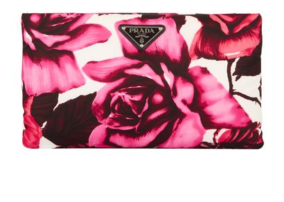 Tessuto Floral Clutch with Chain, front view